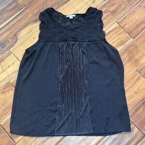 SweetGrey Lacey Black Goth Grotesque Whimsy Flowy Tank Top Size Large